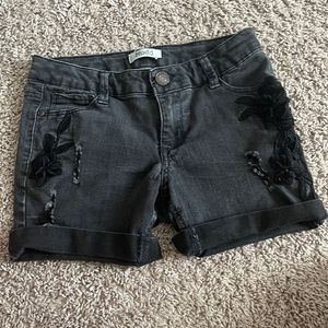 black jean shorts originally bought from kohl’s
